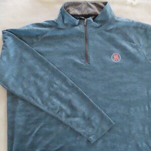 UNRL Barstool Sports Golf Quarter Zip Shirt Long Sleeve Blue Athletic Fit 2XL